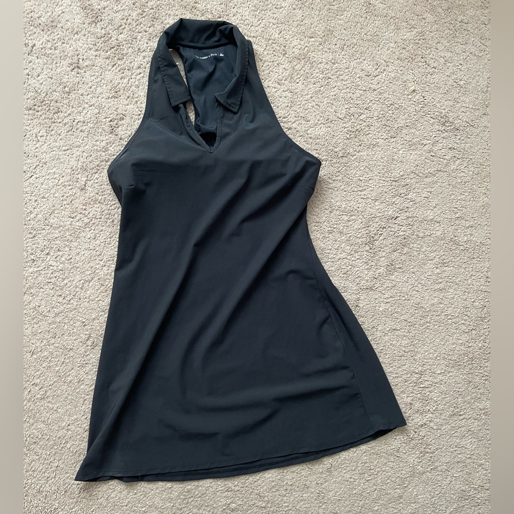 Black Collared Tennis Dress